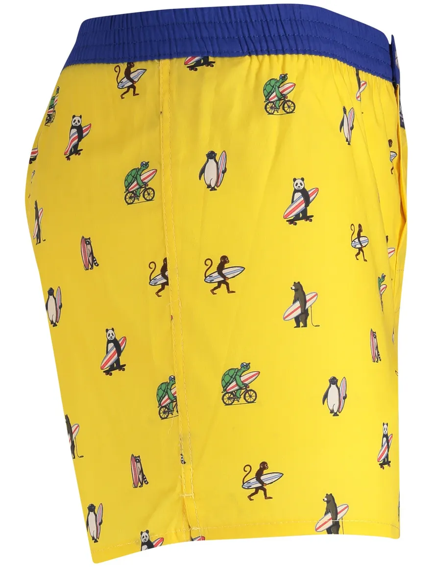Mc Alson Boxershort geel surfprint