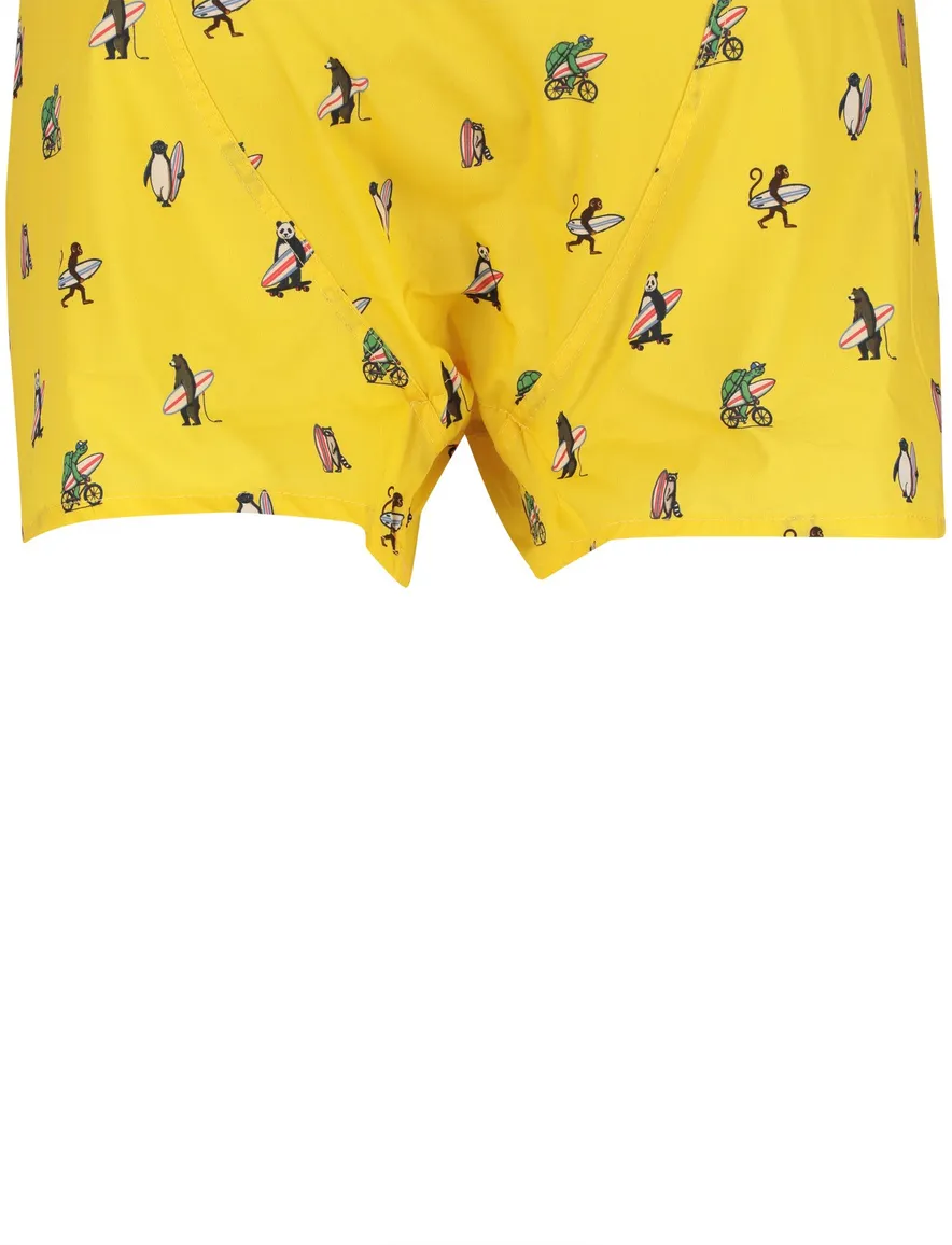 Mc Alson Boxershort geel surfprint