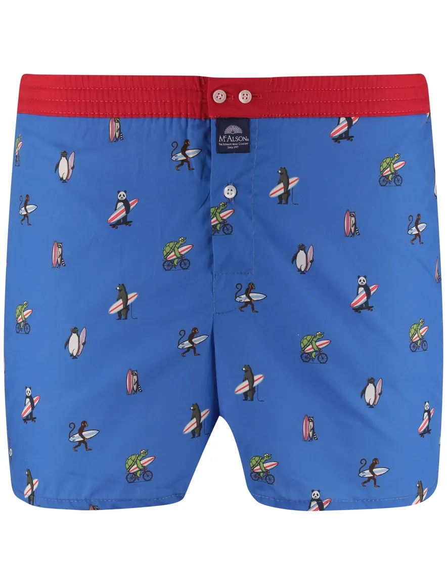 Mc Alson Boxershort blauw dieren surf print