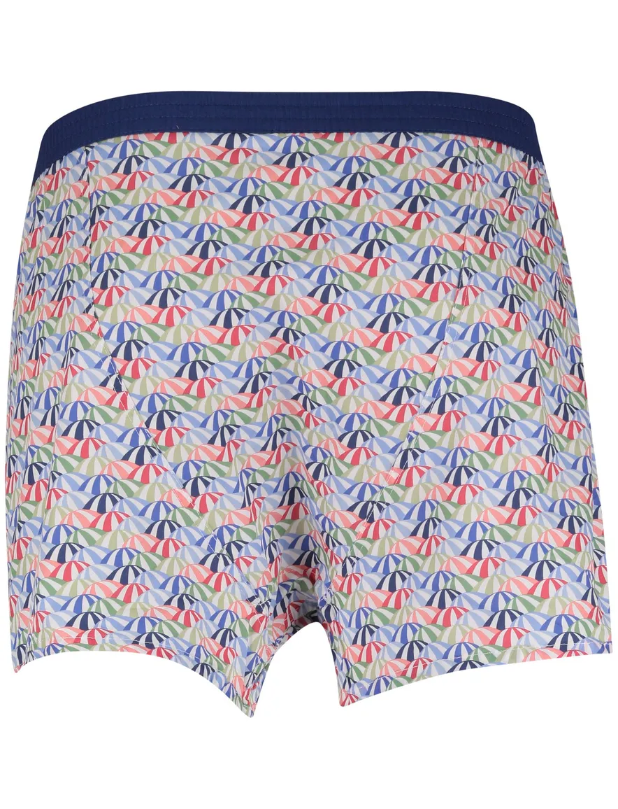 Mc Alson Boxershort blauw groen roze paraplu print katoen