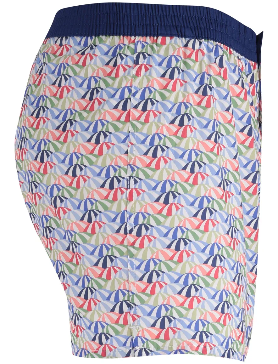Mc Alson Boxershort blauw groen roze paraplu print katoen