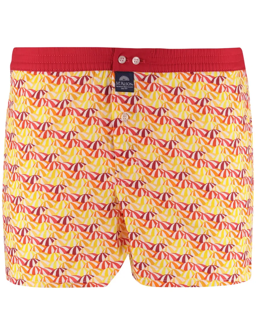 oranje boxershort geprint katoen normale fit