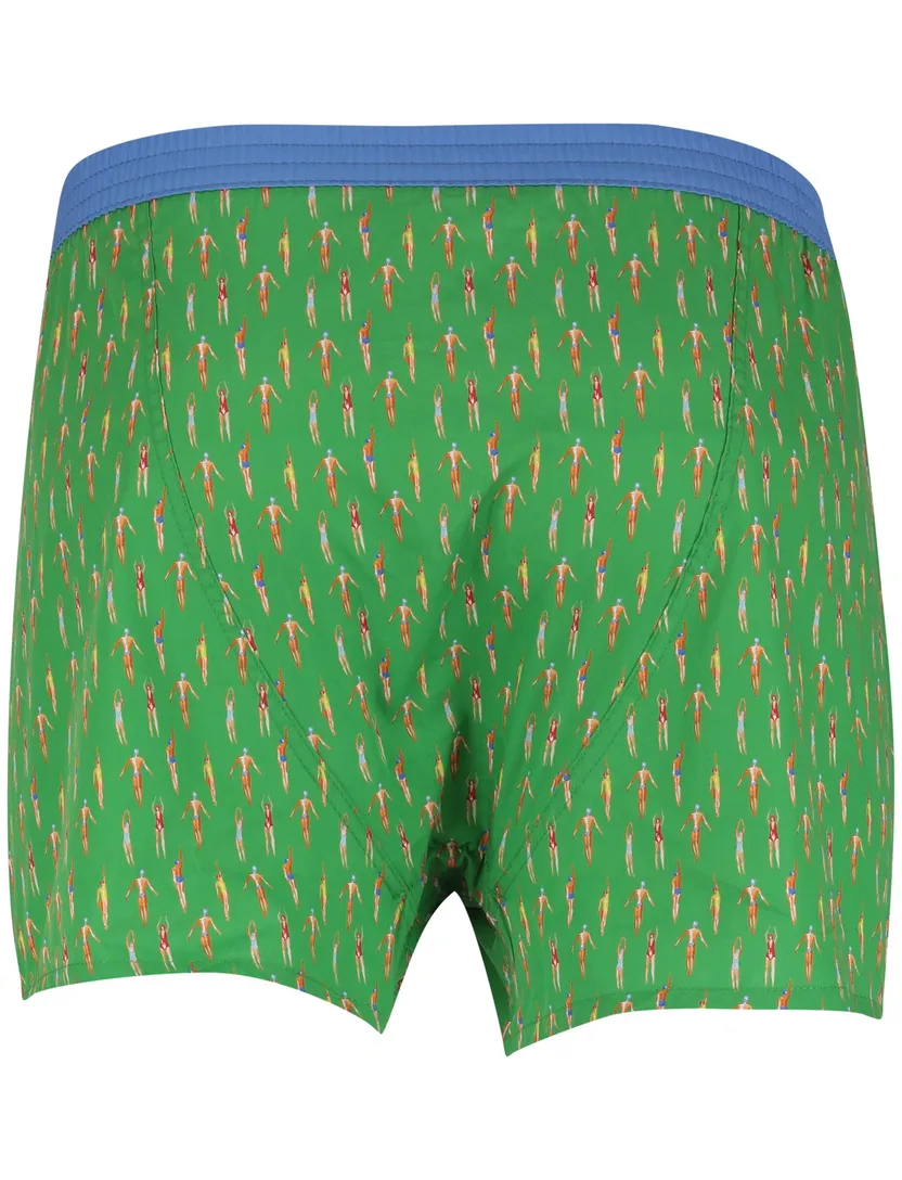 boxershort groen geprint McAlson zwemmen blauw rand