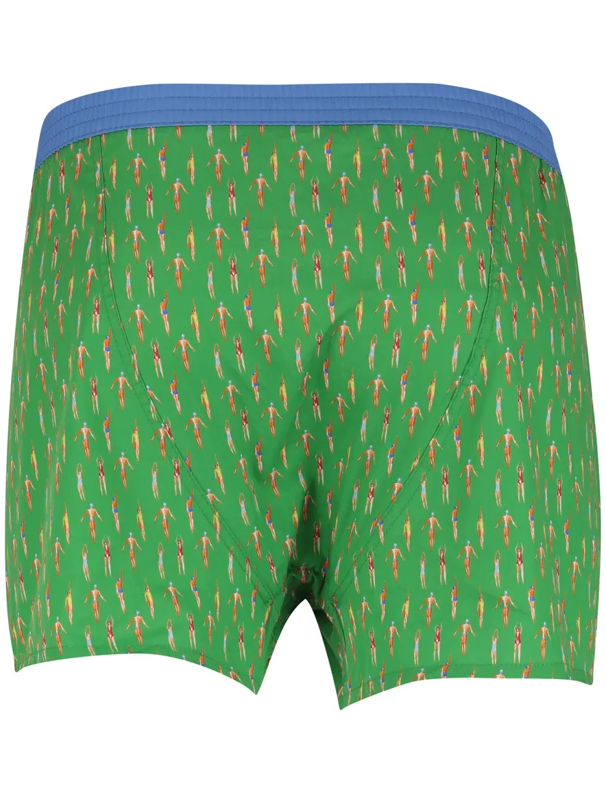 Mc Alson Boxershort groen zwemmen print