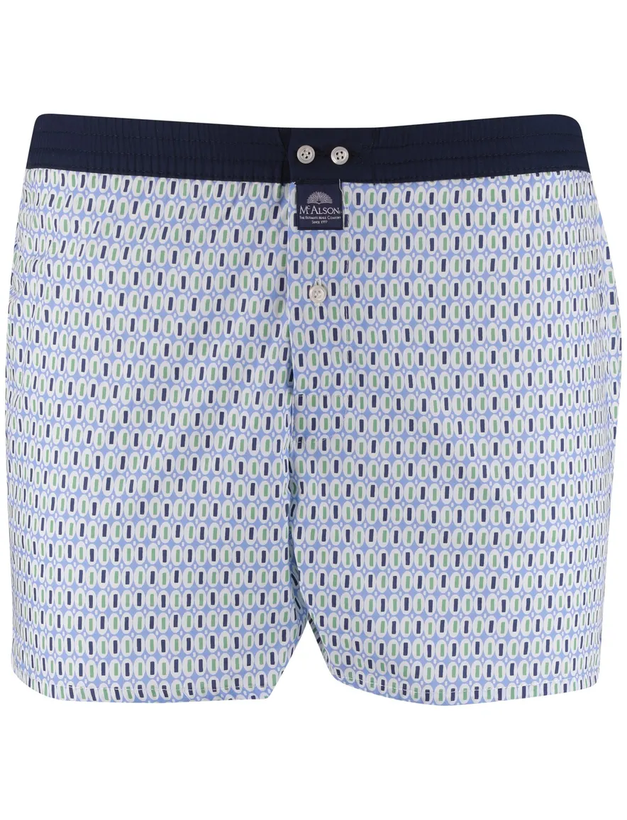 Mc Alson Boxershort blauw groen geprint