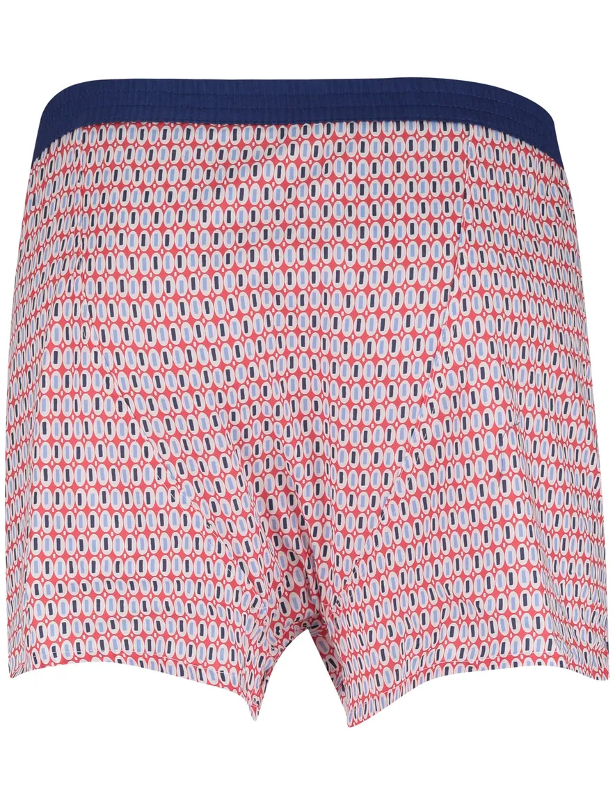 Mc Alson Boxershort rood blauw geprint 100% katoen