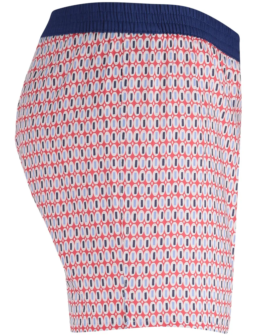 Mc Alson Boxershort rood blauw geprint 100% katoen