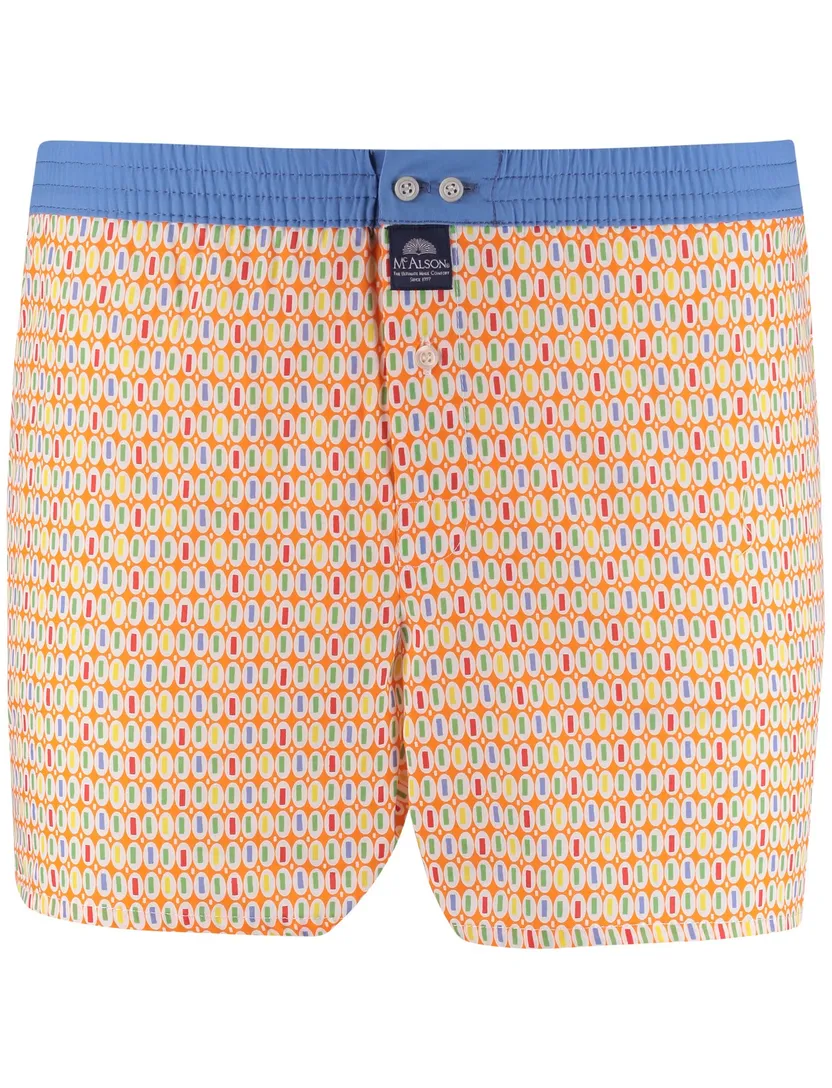 boxershort Mc Alson oranje ovaaltjes print normale fit