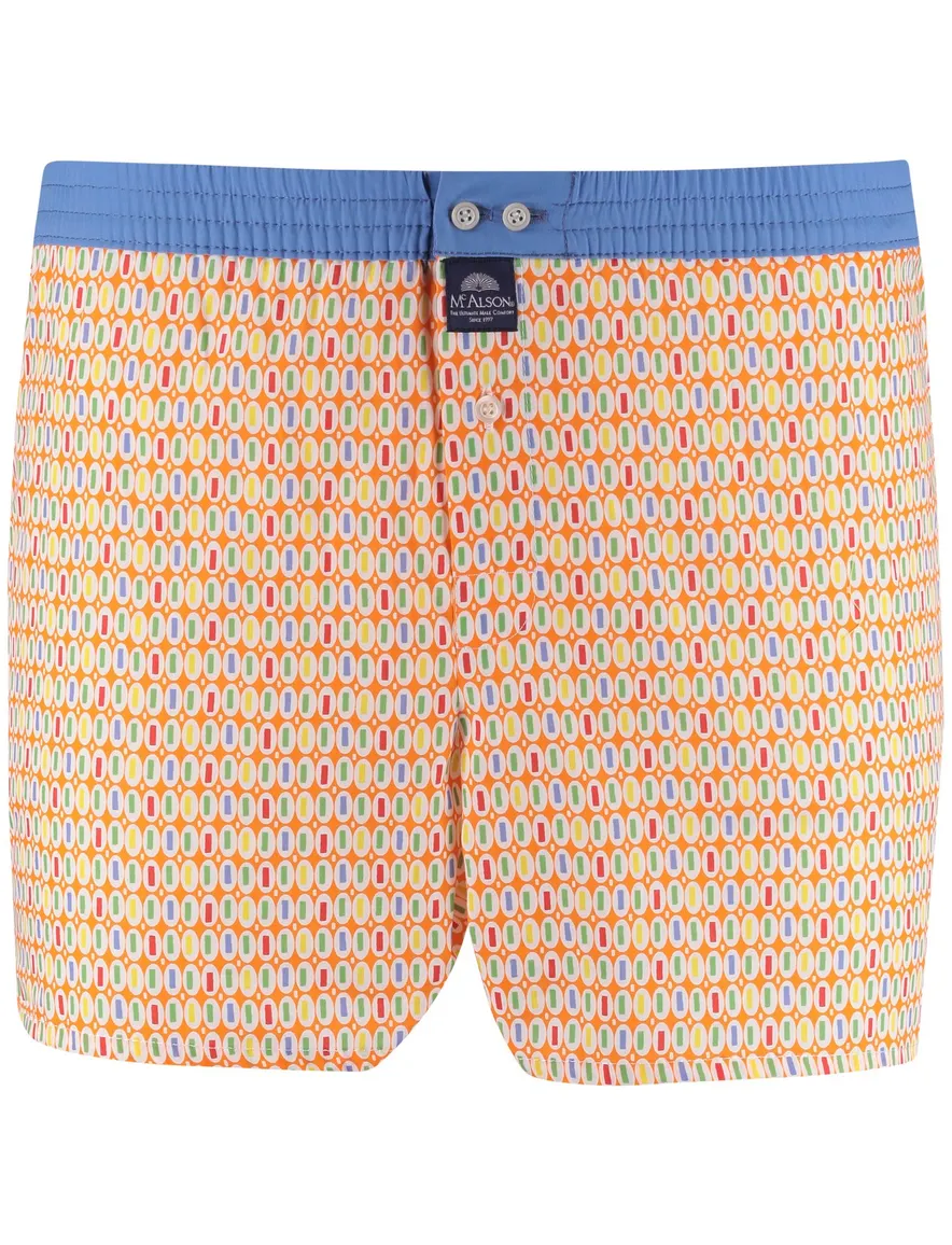 Mc Alson Boxershort oranje print katoen