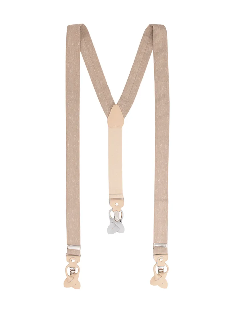 Tresanti bretels beige zilveren hardware