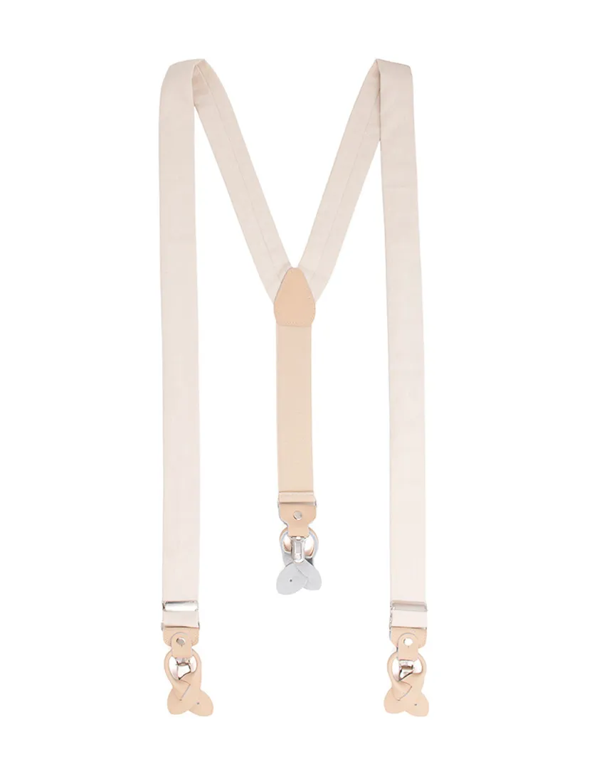 Tresanti bretels ecru zilveren hardware