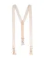 Tresanti bretels in ecru met zilverkleurige clips