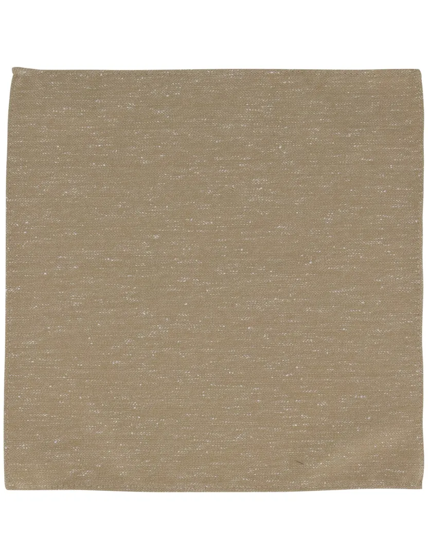 Bruin geprinte pochet Tresanti basics zijde