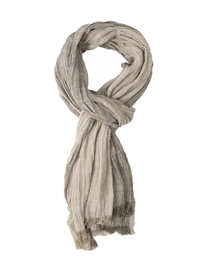 Tresanti sjaal beige gemeleerd katoen en viscose
