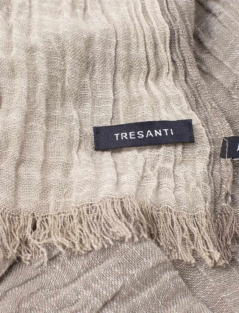 Tresanti sjaal beige gemeleerd katoen en viscose