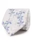 Tresanti stropdas blauw creme bloemen print zijde