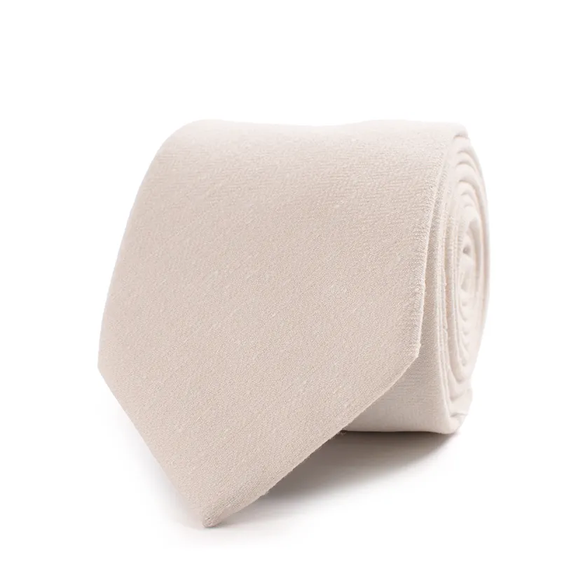 Tijdloze das Tresanti in zachte creme tint