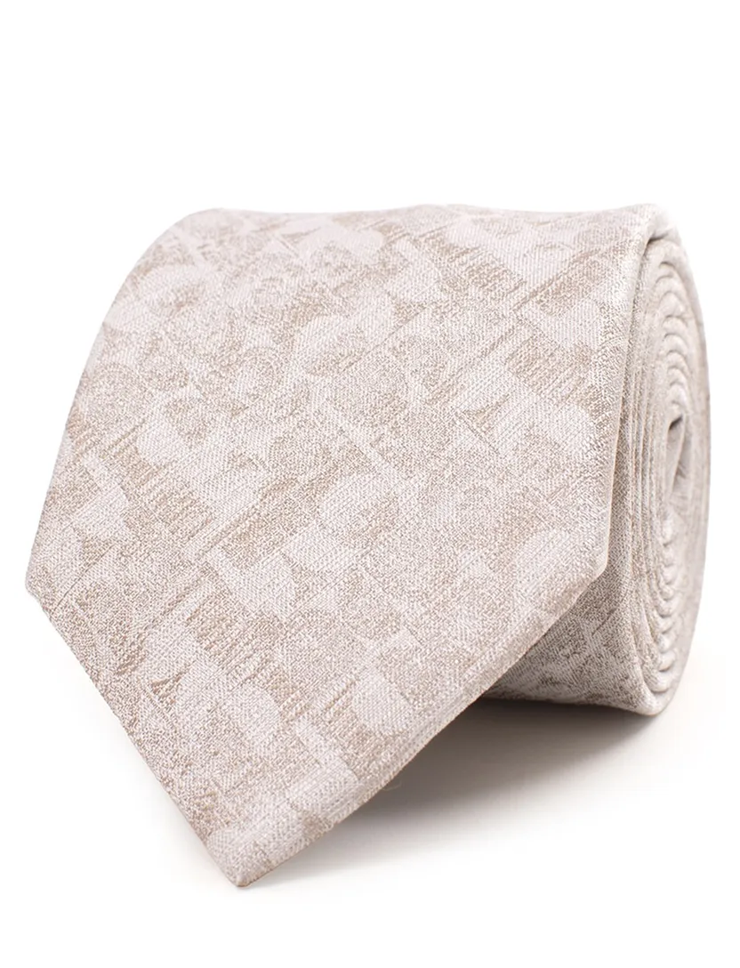 Tresanti stropdas beige met print
