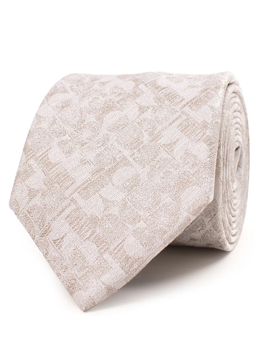 Tresanti stropdas beige met print