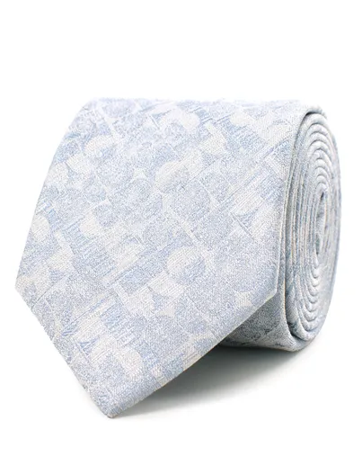 Tresanti Tresanti stropdas lichtblauw jacquard zijde
