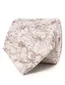 Tresanti stropdas beige met bloem dessin zijde
