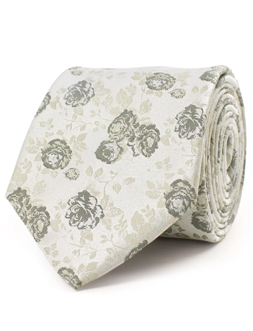 Tresanti stropdas groen bloemen printje