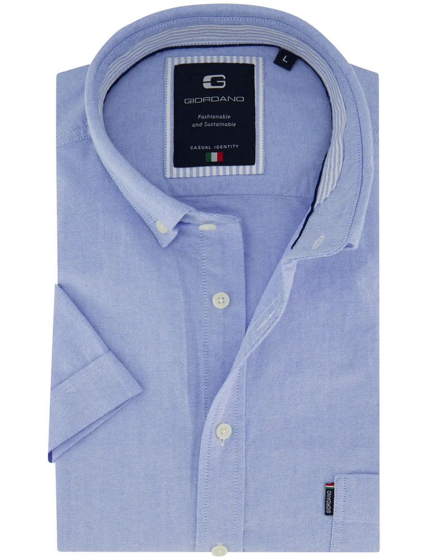 Giordano button down boord overhemd lichtblauw