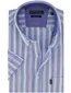 Giordano overhemd blauw gestreept motief korten mouwen