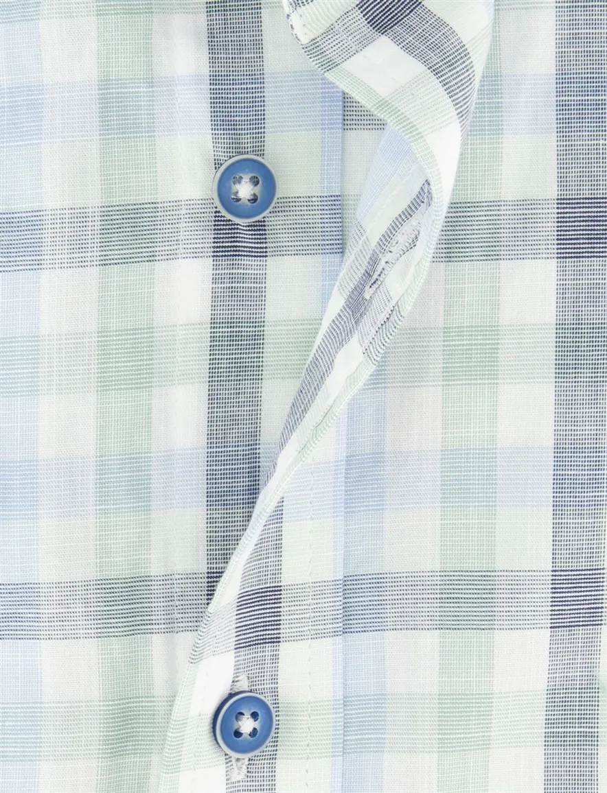 Giordano Regular Fit overhemd groen blauw geruit
