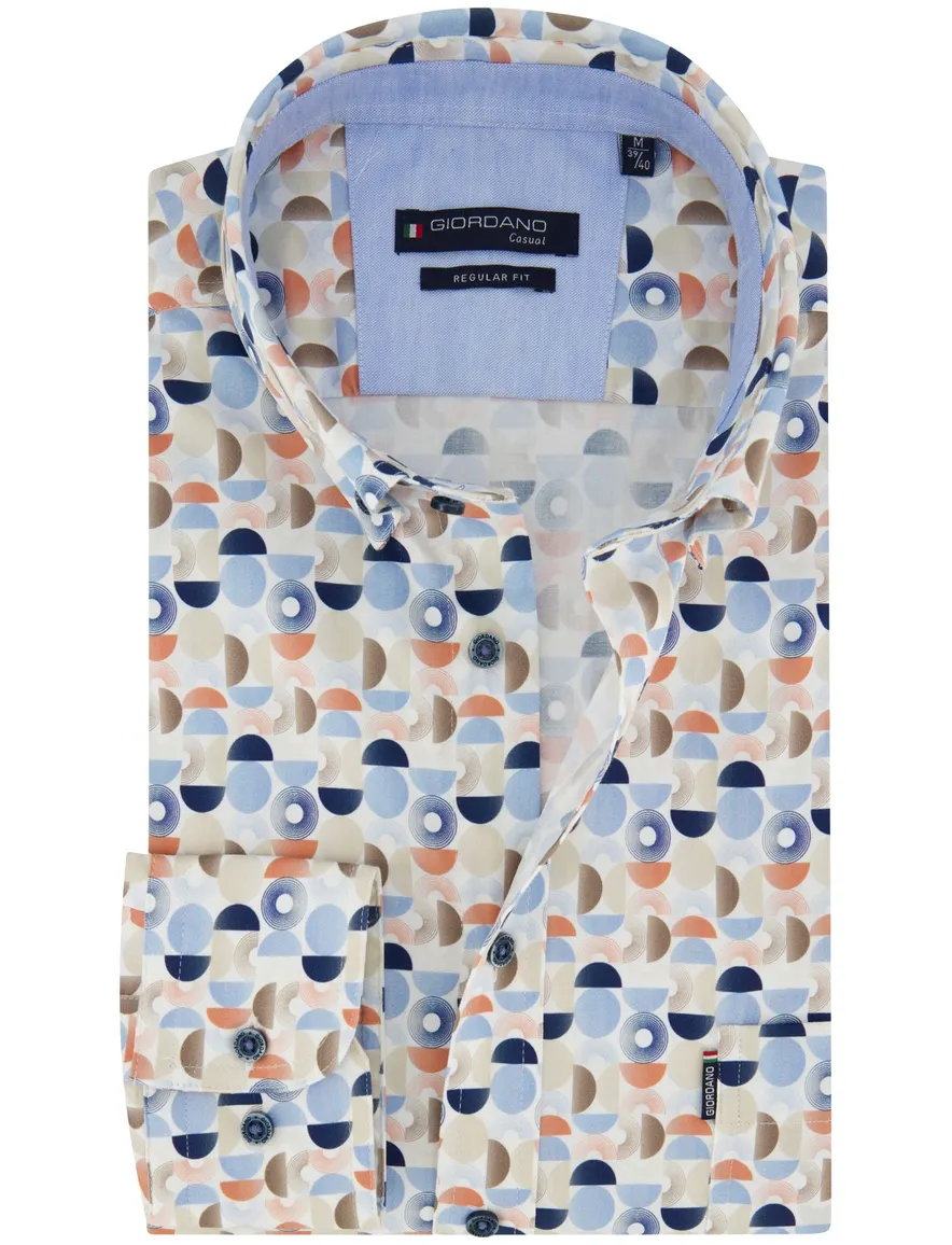 Giordano Regular Fit overhemd blauw