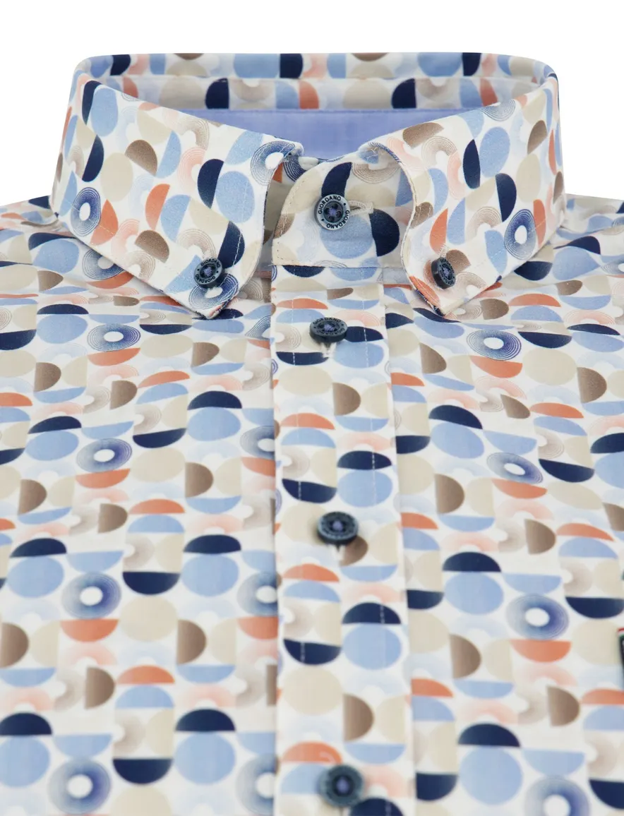 Giordano Regular Fit overhemd blauw