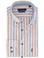 Giordano Regular fit overhemd roze blauw strepen