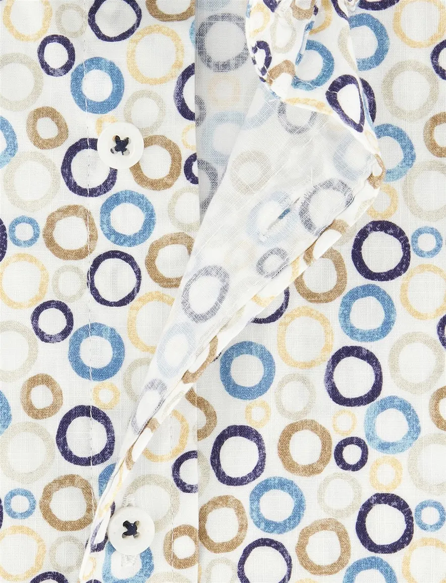 Giordano overhemd korte mouw multicolor print
