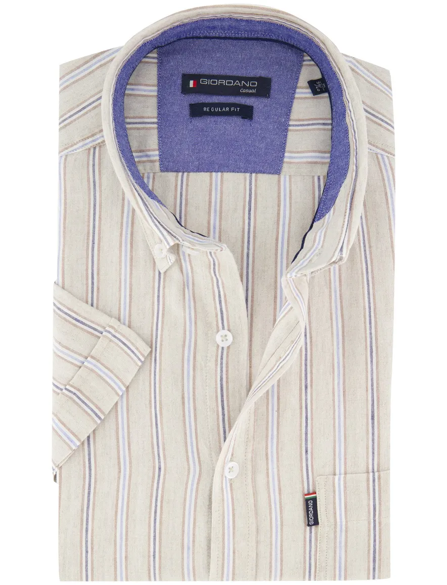 Giordano overhemd beige regular fit