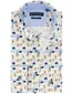 Wit Overhemd Giordano creme blauwe print Regular Fit
