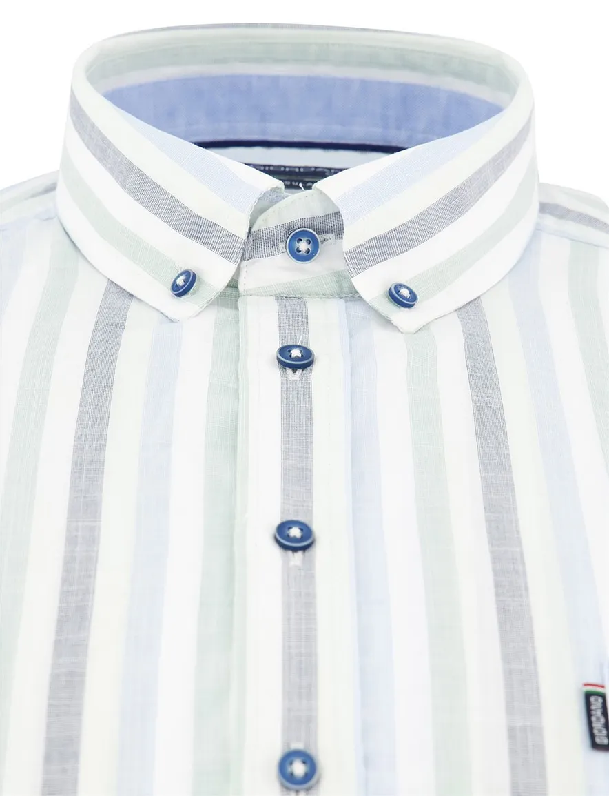 Giordano overhemd gestreept Regular Fit