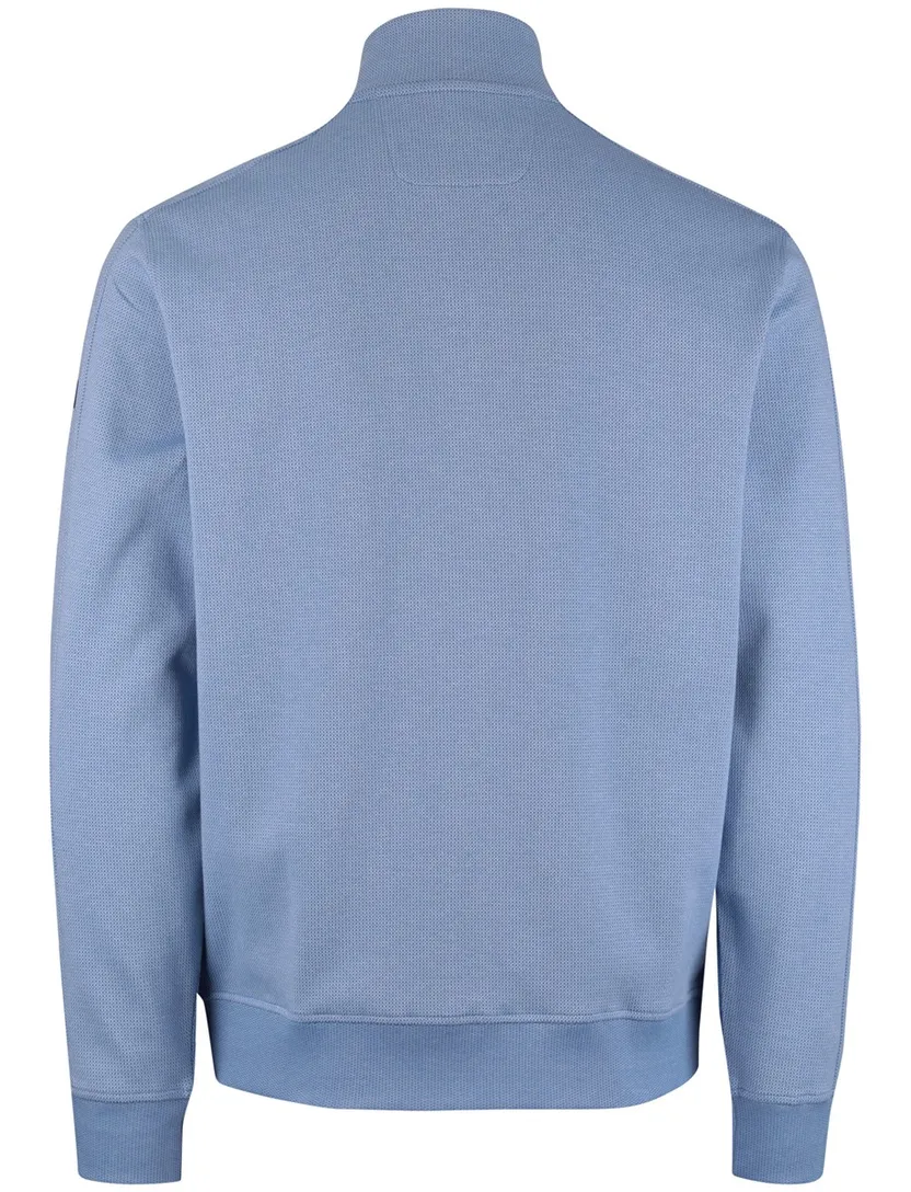 vest Baileys normale fit blauw met rits katoen