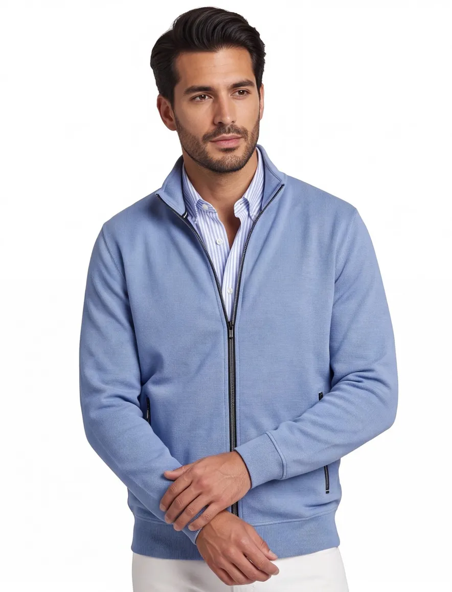 blauw vest Baileys rits structuur