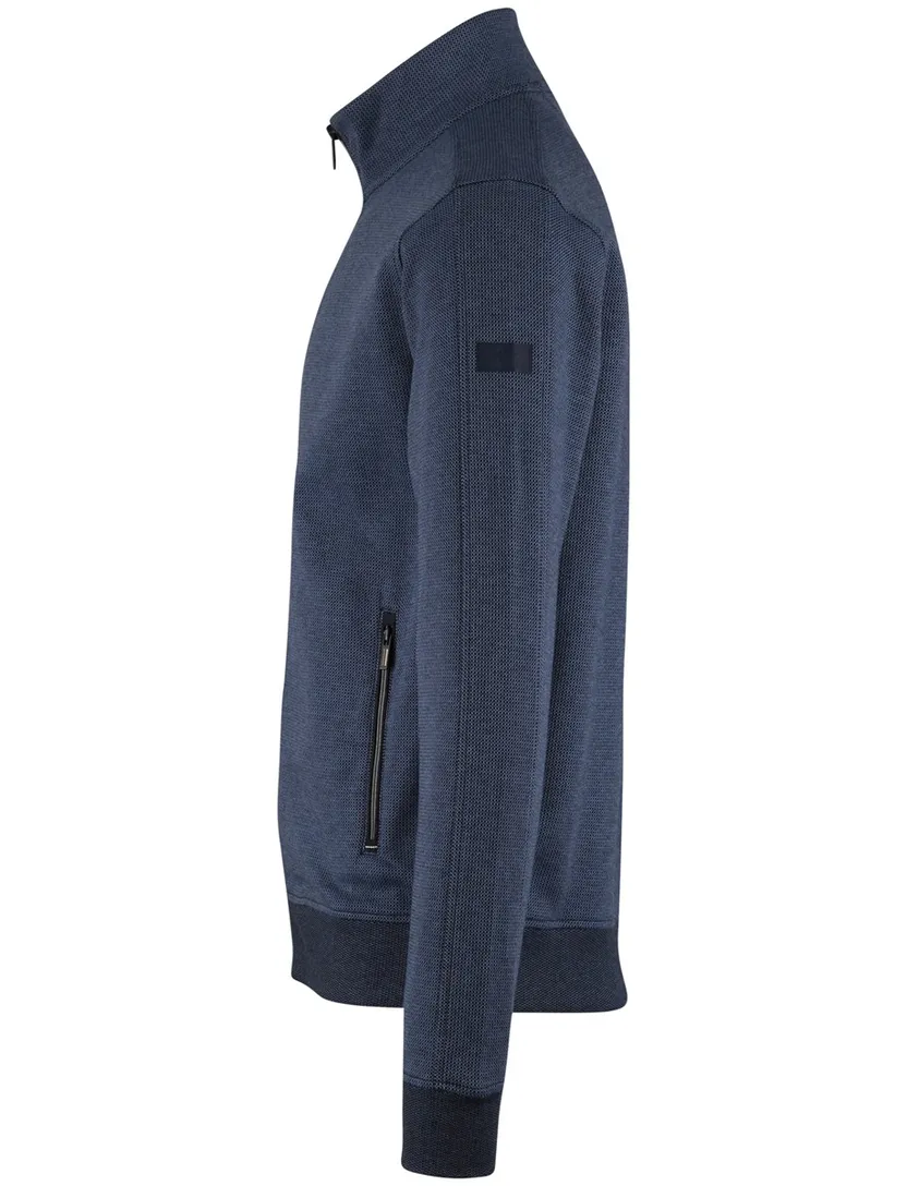 vest Baileys donkerblauw ondertoon normale fit rits