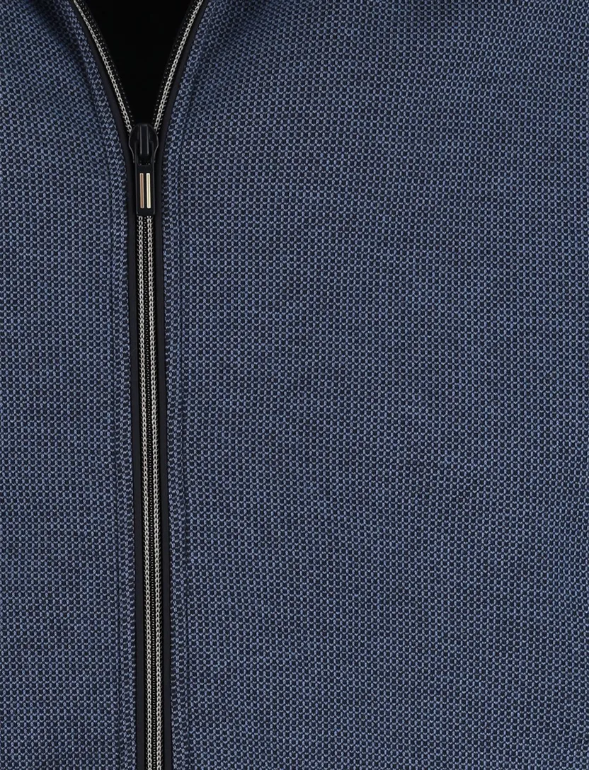 vest Baileys donkerblauw ondertoon normale fit rits