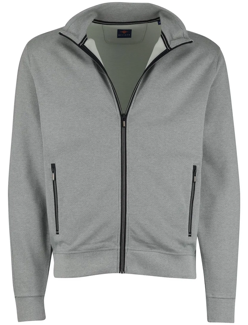 vest Baileys groen gebreid normale fit zwarte rits