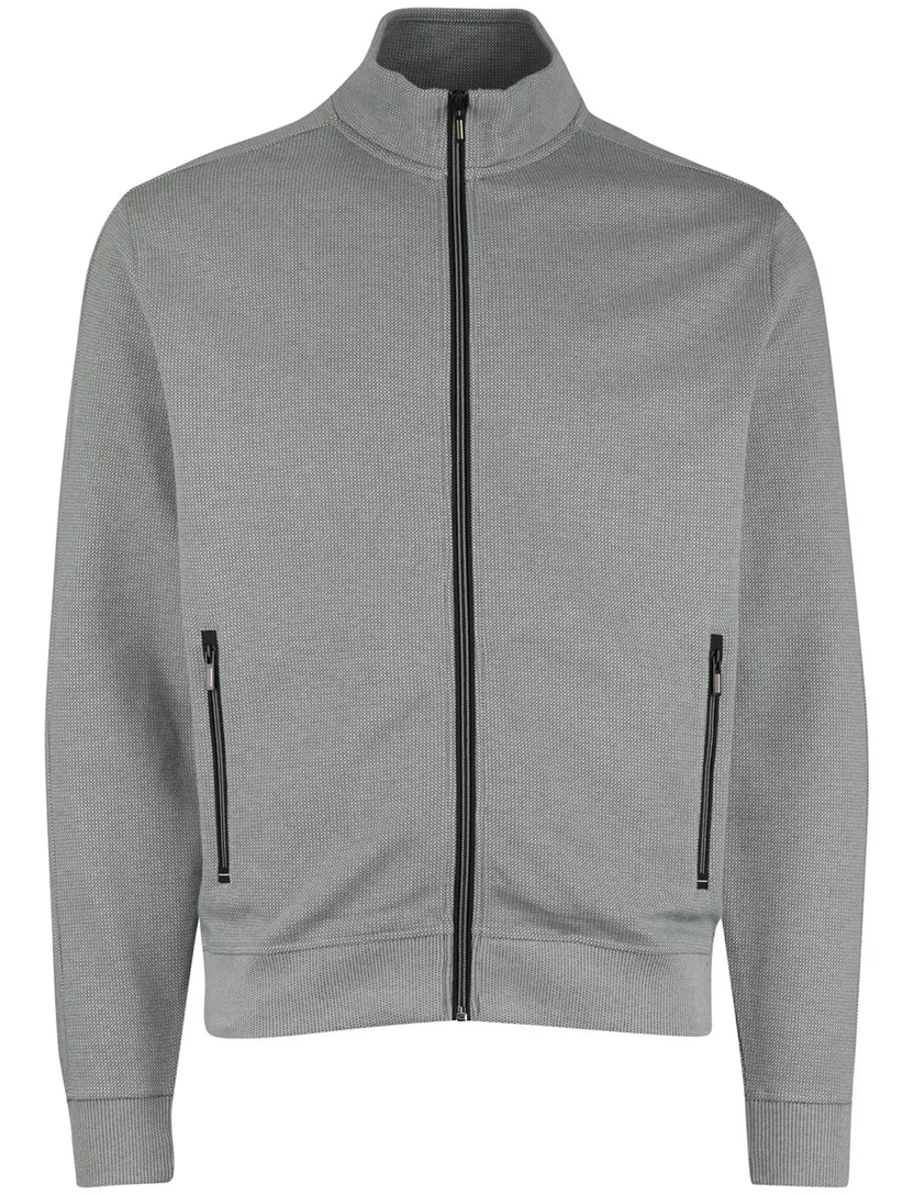 vest Baileys groen gebreid normale fit zwarte rits
