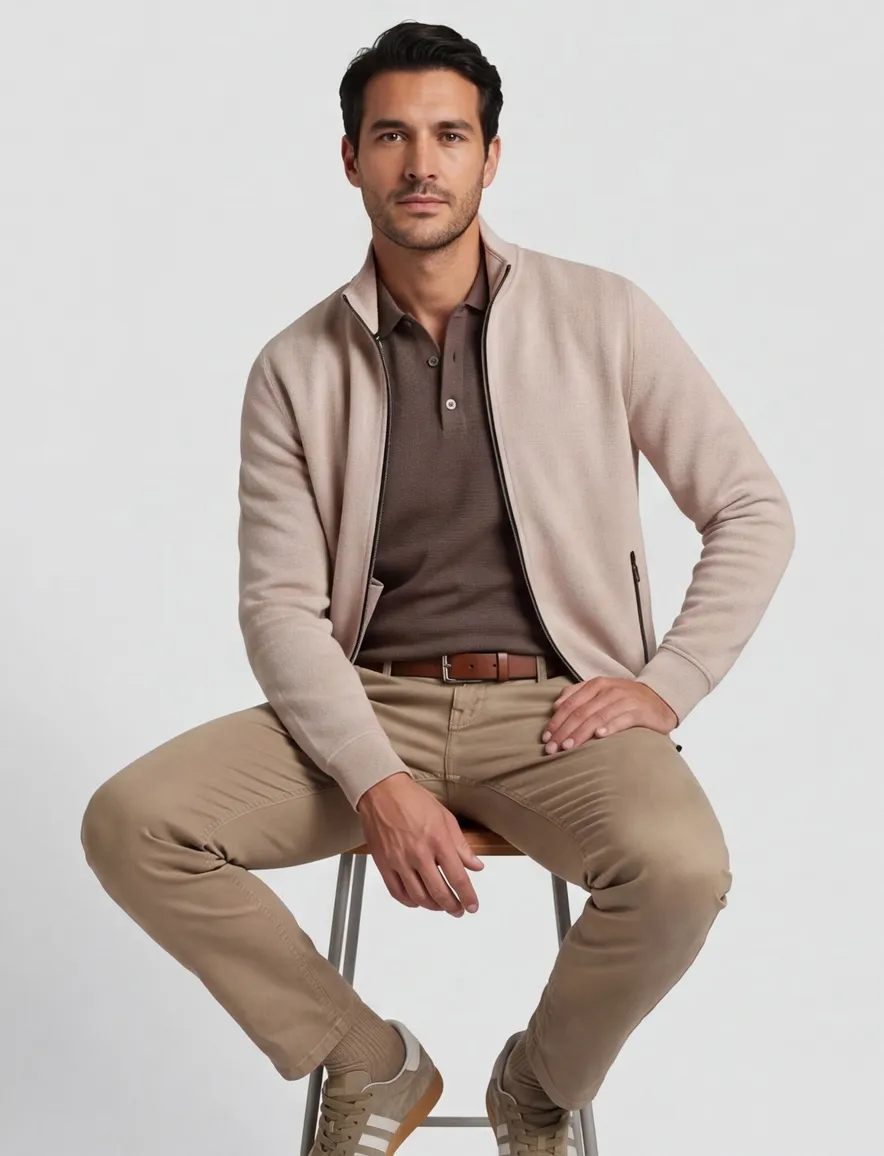 beige vest Baileys 100% katoen