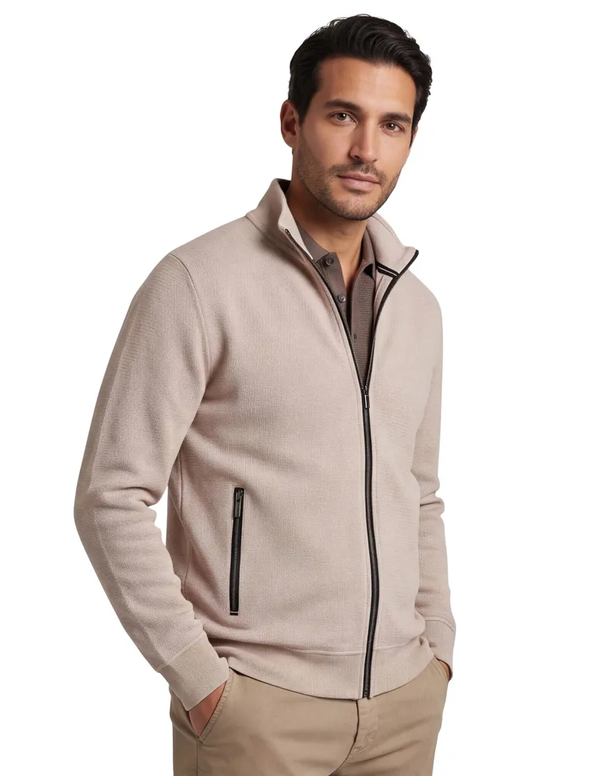 vest Baileys beige normale fit met rits