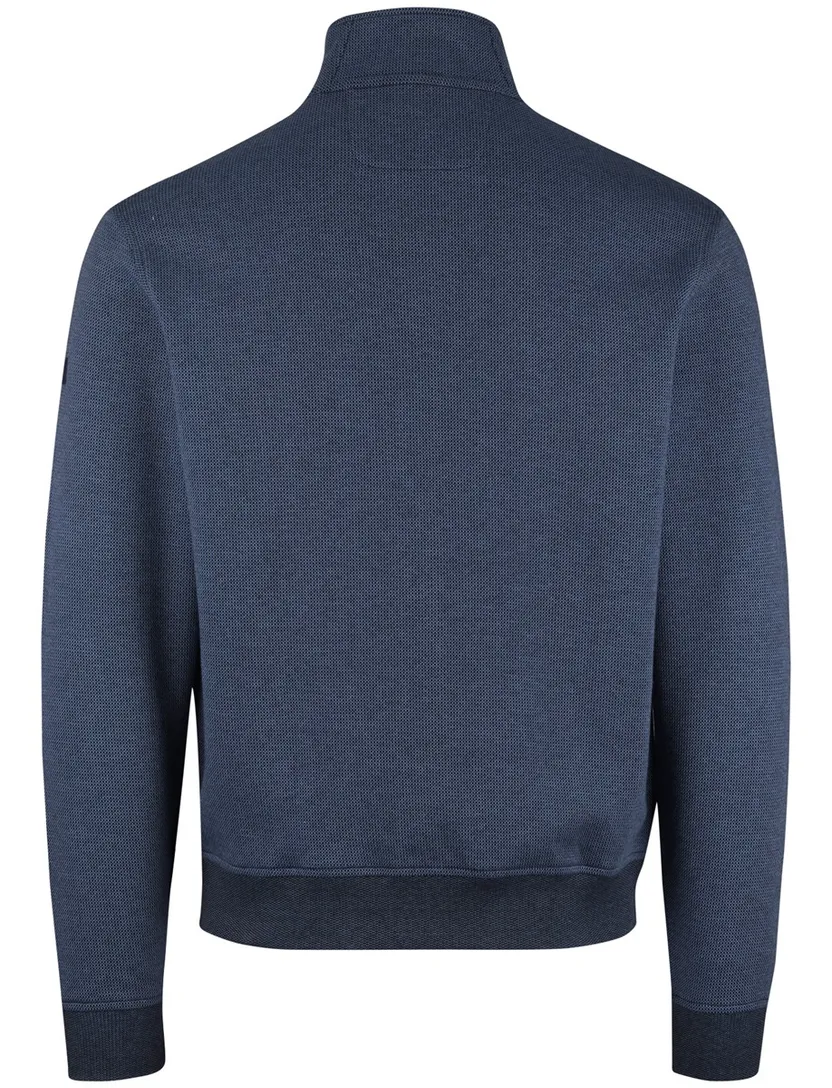 vest Baileys donkerblauw normale fit met boord witte rits