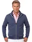 vest Baileys donkerblauw normale fit met boord witte rits