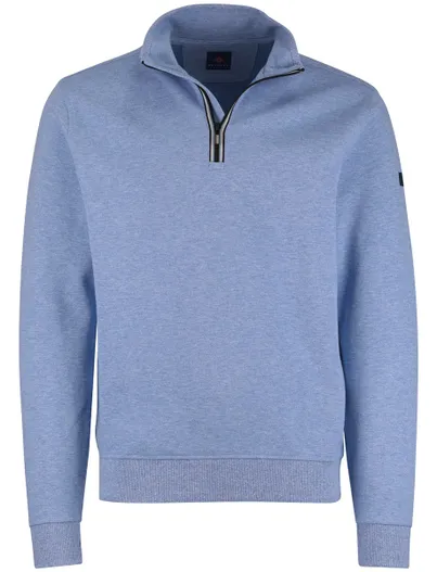 Baileys blauwe trui half zip rits Baileys