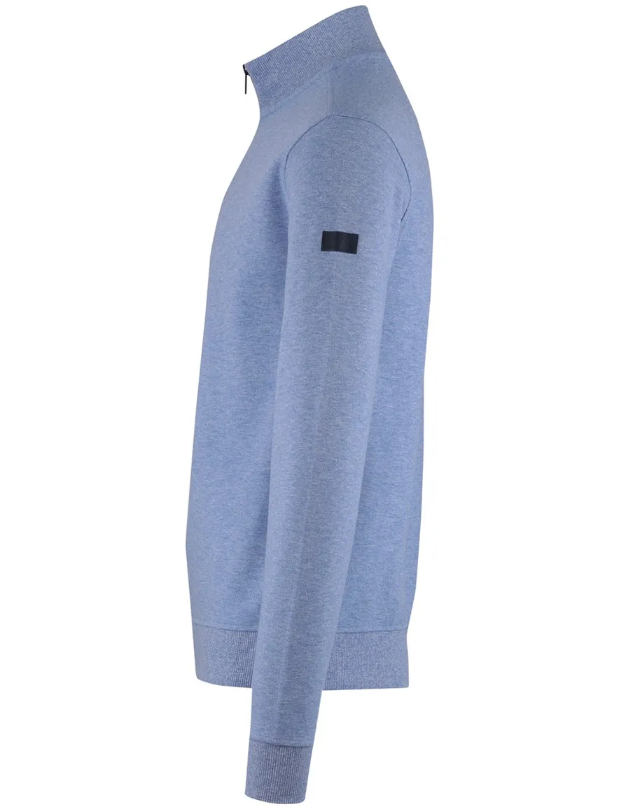 blauwe trui half zip rits Baileys