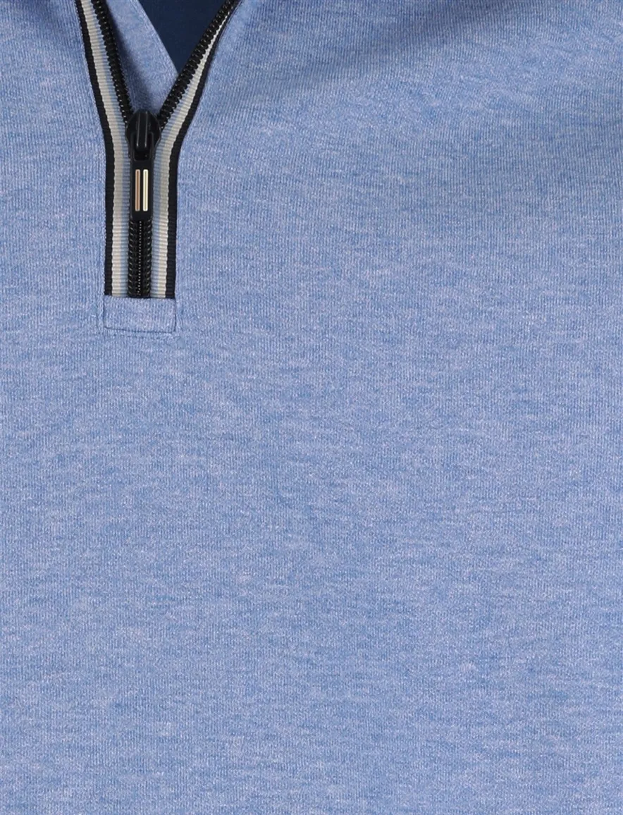 blauwe trui half zip rits Baileys