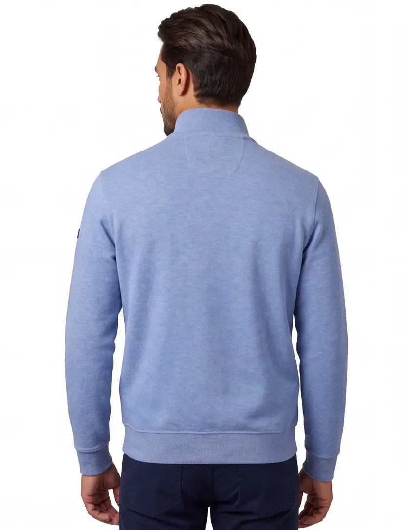 trui Baileys blauw normale fit half zip rits